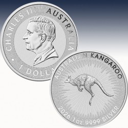 1 x 1 oz Silbermünze 1$ Australian...