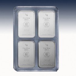 1 x 100 x 1 Gramm Silberbarren...