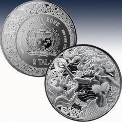 1 x 1 oz Silbermünze 2$ Tala Samoa...