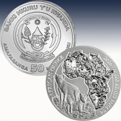 1 x 1 Oz Silbermedaille 50 RWF...