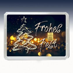 1 x 1 Gramm Geschenkgoldbarren...