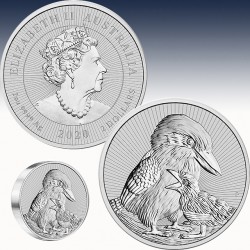 1 x 2 oz Silbermünze 2$ Australien...