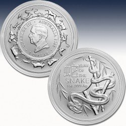 1 x 1 oz Silbermünze 1$ Australien...