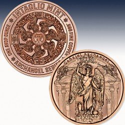 1 x 1 oz Copper Round Intaglio Mint...