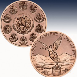 1 x 1 oz Copper Round Intaglio Mint...
