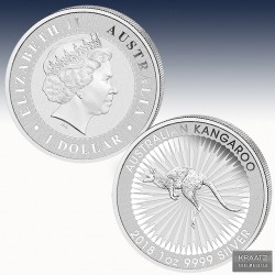 1 x 1 oz Silbermünze 1$ Australien...