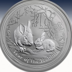 1 x 1/2 Oz Silbermünze Lunar II Jahr...