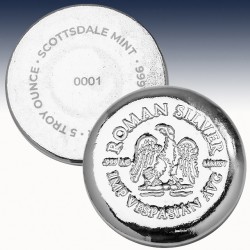 1 x 5 Oz Silver Button Scottsdale...