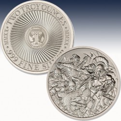 1 x 2 Oz Silverround Intaglio Mint...