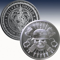 1 x 2 oz Silver Round Silver Shield...