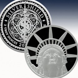 1 x 2 oz Silver Round Silver Shield...