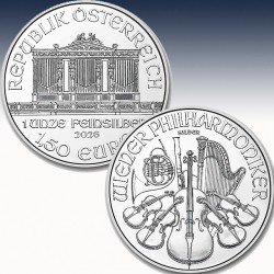 1 x 1 Oz Silbermünze 1,50 Österreich...