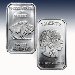 1 x 1 oz Silver Bar Private Mint...