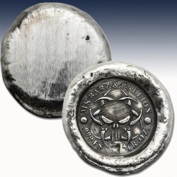 1 x 1 oz Hand Poured Silver Bar MK...