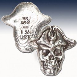 1 x 1,75 oz Hand Poured Silver Bar MK...