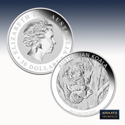 1 x 1 Kg Silbermünze 30$ Australien...