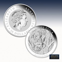 1 x 1 Kg Silbermünze 30$ Australien...