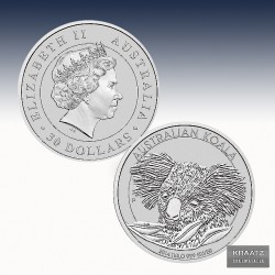 1 x 1 Kg Gramm Silbermünze 30$...