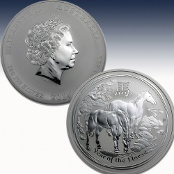 1 x 1 Kg Silber 30$ Australien Lunar...