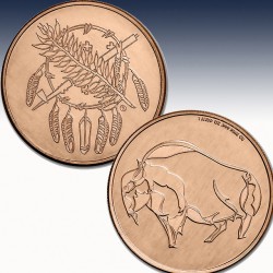 1 x 1 oz Copper Round by D.G....