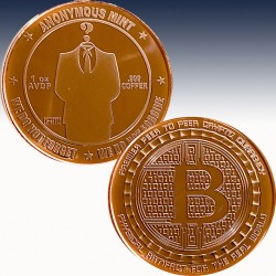 1 x 1 oz Copper Round Anonymous Mint...