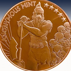 1 x 1 oz Copper Round Anonymous Mint...