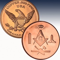 1 x 1 oz Copper Round Private Mint...