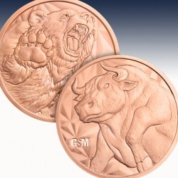 1 x 1 oz Copper Round Golden State...
