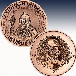 1 x 1 oz Copper Round Intaglio Mint...