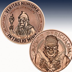 1 x 1 oz Copper Round Intaglio Mint...