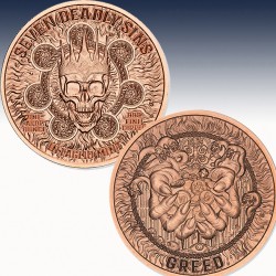 1 x 1 oz Copper Round Intaglio Mint...