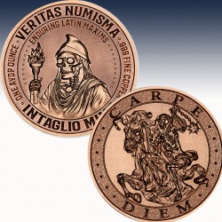 1 x 1 oz Copper Round Intaglio Mint...