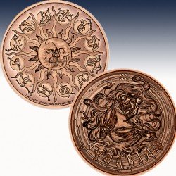 1 x 1 oz Copper Round Intaglio Mint...