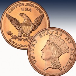1 x 1 oz Copper Round Private Mint...