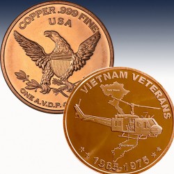 1 x 1 oz Copper Round "Vietnam WAR -...