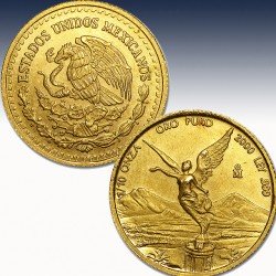 1 x 1/10 Oz Goldmünze Mexico...