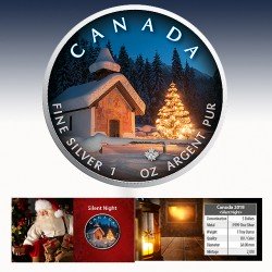 1 x 1 oz Silver Coin 5$ Canada "Santa...