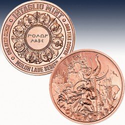 1 x 1 oz Copper Round Intaglio Mint...
