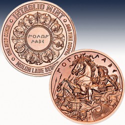 1 x 1 oz Copper Round Intaglio Mint...