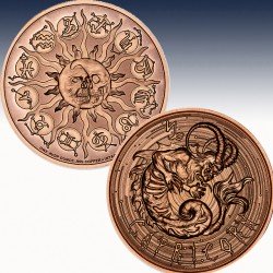 1 x 1 oz Copper Round Intaglio Mint...