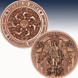 1 x 1 oz Copper Round Intaglio Mint...