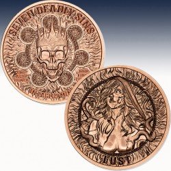 1 x 1 oz Copper Round Intaglio Mint...