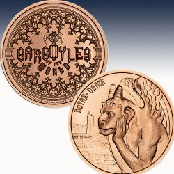 1 x 1 oz Copper Round Intaglio Mint...