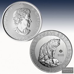 1 x 1,5 Oz  Silbermünze 8$ Canadian...