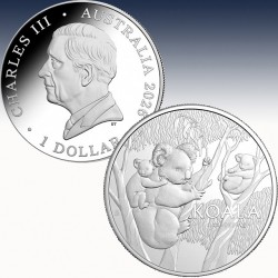 1 x 1 oz Silbermünze 1$ Australien...