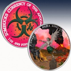 1 x 1 Oz Silver Round "Zombucks World...