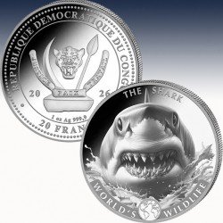 1 x 1 oz Silbermünze 20 Franc...