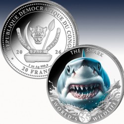1 x 1 oz Silbermünze 20 Franc...