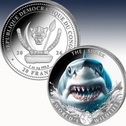 1 x 1 oz Silbermünze 20 Franc...