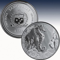 1 x 1 oz Silbermünze 2$ Tala Samoa...